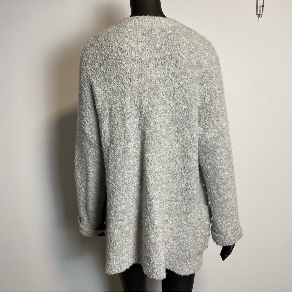 124. OUI faux pearl mohair open cardigan - Picture 5 of 7